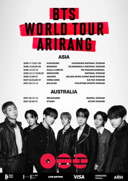 @bts_bighit: [공지] BTS (방탄소년단) WORLD TOUR ‘ARIRANG’ IN ASIA &amp; AUSTRALIA 예매 안내 (+ENG/CHN/JPN)

🔗 https://t.co/F...