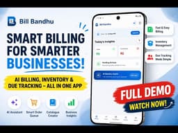 BillBandhu App Demo | AI Billing, Inventory & Due Tracking for Indian Businesses