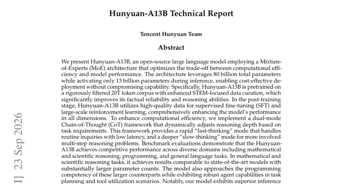 Hunyuan-A13B Technical Report