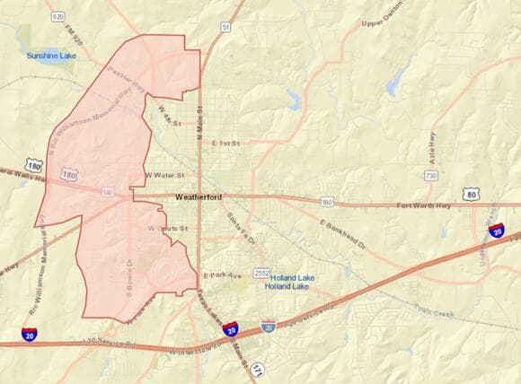 🚨 Boil Water Notice for Weatherford’s Miller Pressure Plane
