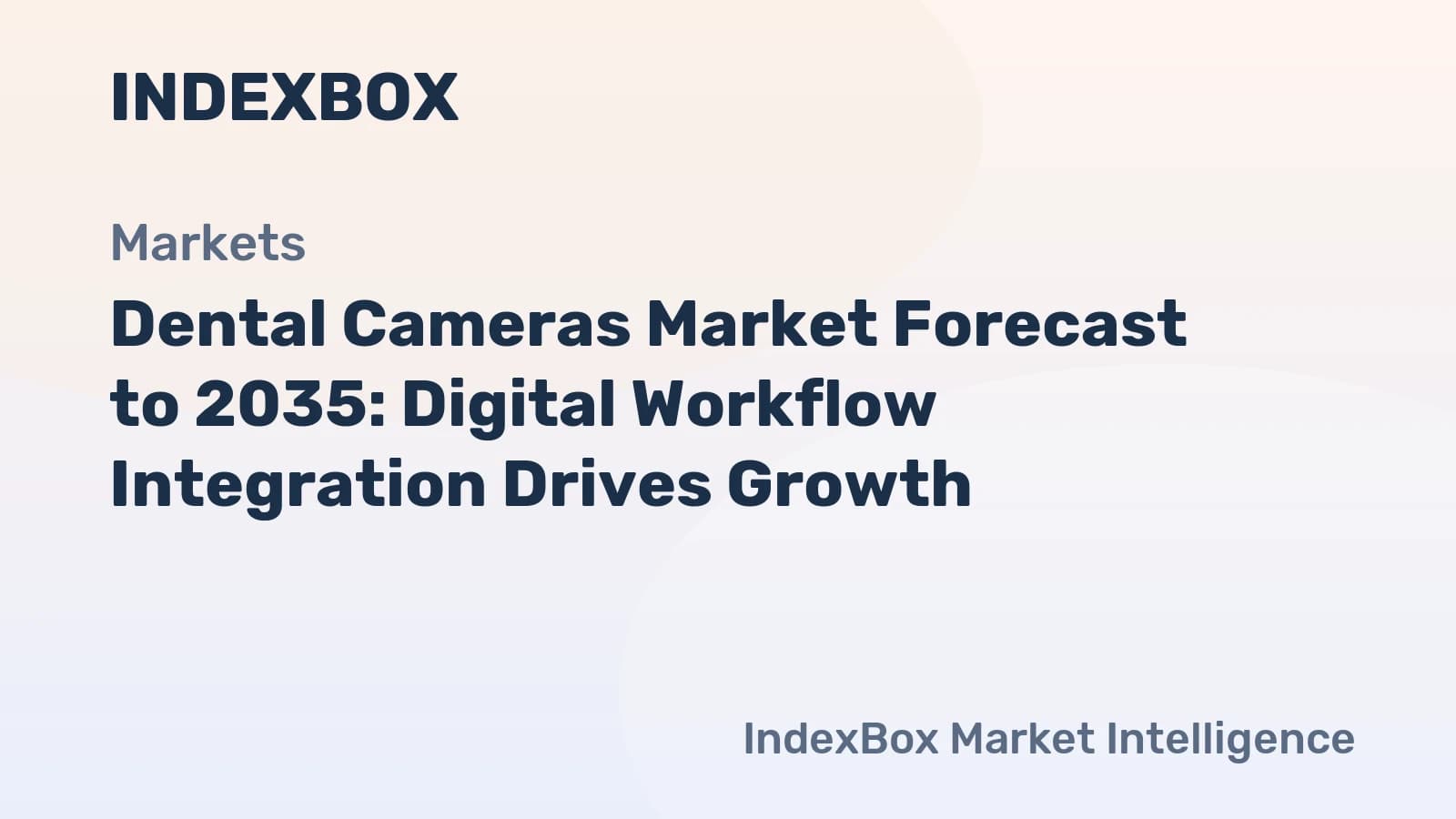 Dental Cameras Market To 2035: Digital Workflow ...