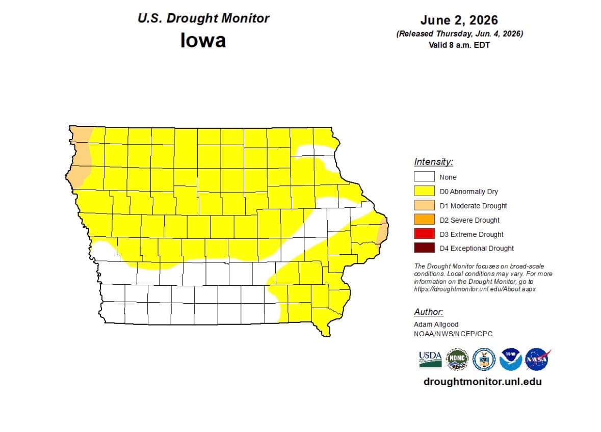 Water Summary Update: Dry conditions expand across state due to low rainfall in May