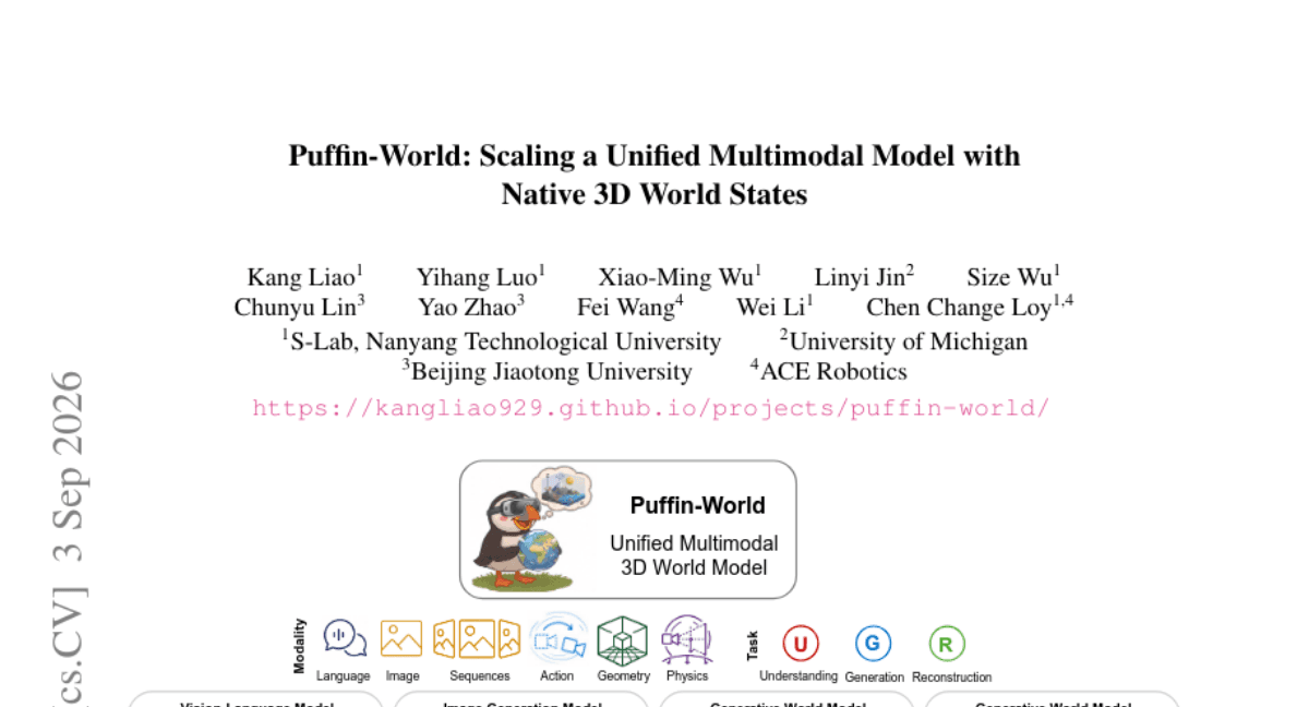 Puffin-World: Scaling a Unified Multimodal Model with Native 3D World States