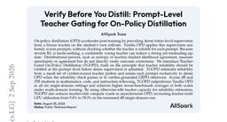 Verify Before You Distill: Prompt-Level Teacher Gating for On-Policy Distillation