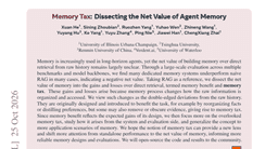 Memory Tax: Dissecting the Net Value of Agent Memory