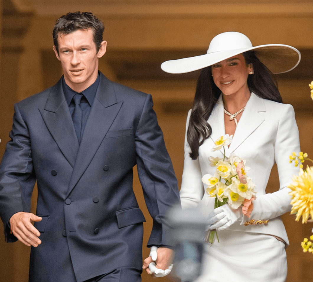 Dua Lipa Just Proved Bianca Jagger’s Celebrity Wedding Fashion Moment Is Eternal