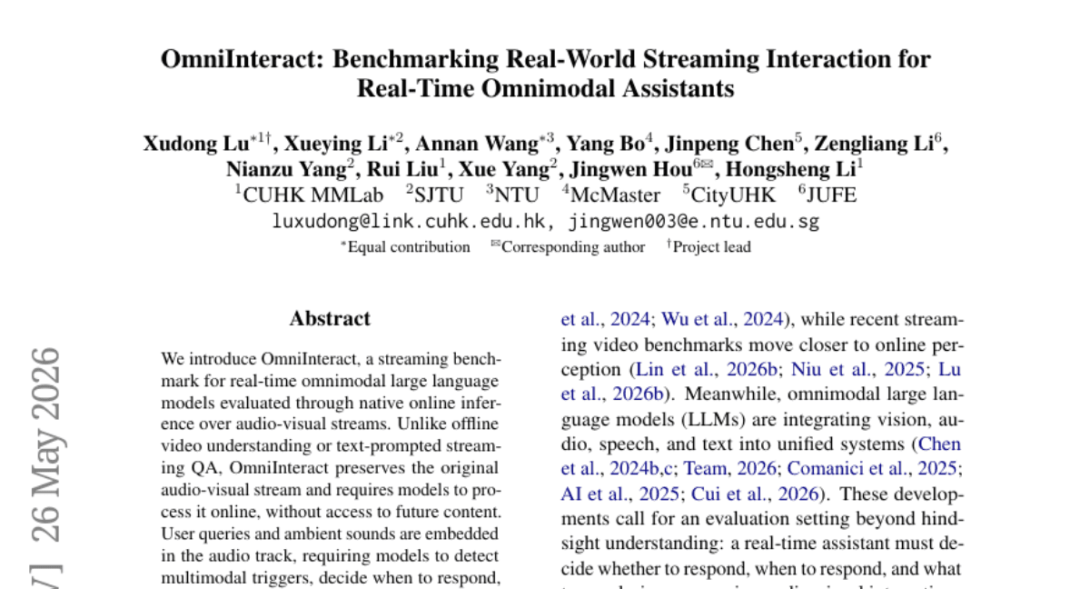 OmniInteract: Benchmarking Real-World Streaming Interaction for Real-Time Omnimodal Assistants