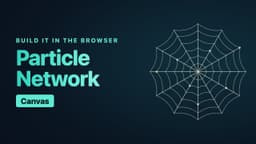 Particle Network Background with Canvas (No Library)