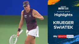 Ashlyn Krueger vs Iga Swiatek | Wuhan Open Highlights