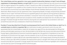 @TheStudyofWar: MORE: President Trump described Iran’s 10-point counterproposal that it sent to the US on April 5 as...