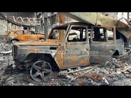 Aftermath of airstrike on car service company in Tehran