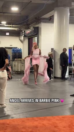 @WNBA: Pretty in pink 🩷

Take another look at Angel Reese's All-Star arrival! https://t.co/qczveJ3jY6