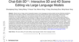 Chat-Edit-3D++: Interactive 3D and 4D Scene Editing via Large Language Models