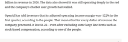 @GaryMarcus reposted: 👀OpenAI Q1 operating margin was -122% even when excluding SBC and other items. h...