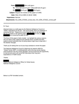 Wired In: The Documents Show Fauci Worked the Spy Agencies From Both Ends