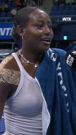 @WTA: Loving it here ✨

@TheRealAParks talks about her win and her good luck charm in Tokyo.

#torayppo ht...