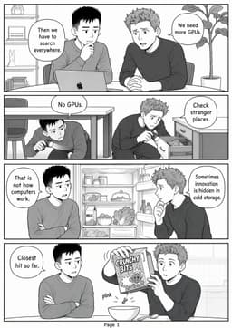 @sama: Here is a manga made by ChatGPT Images 2.0 of @gabeeegoooh and me looking for more GPUs: https://t.c...