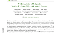 NVIDIA-labs OO Agents: Native Python Object-Oriented Agents