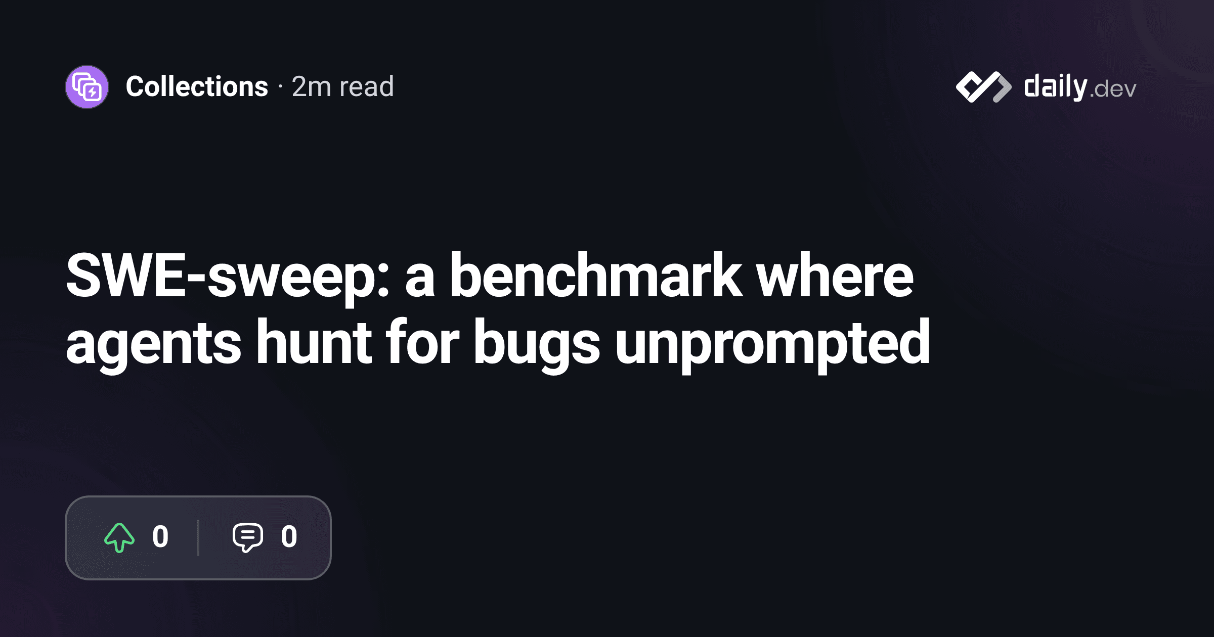 SWE-sweep: a benchmark where agents hunt for bugs ...