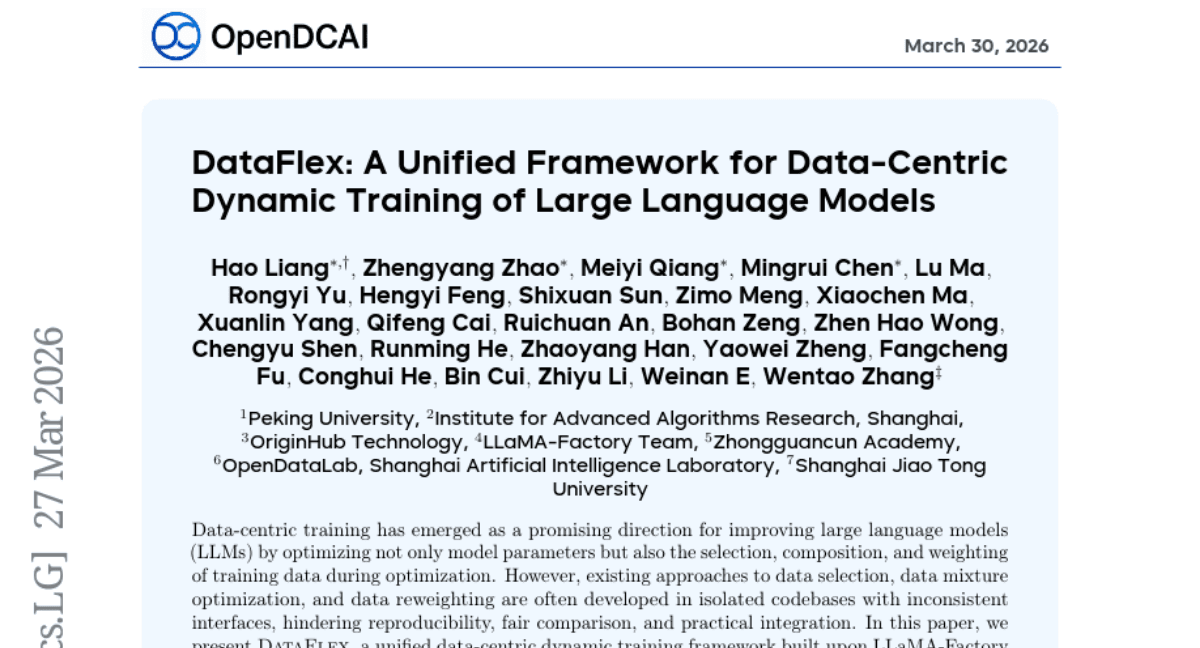 DataFlex: A Unified Framework for Data-Centric Dynamic Training of Large Language Models