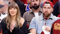 Taylor Swift and Travis Kelce Pack on the PDA During Courtside Date Night