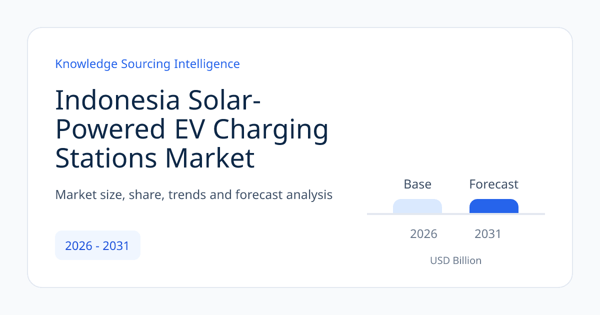 Indonesia Solar EV Charging Market: Trends, Forecast 2031
