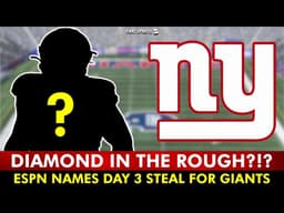 Giants Found A DIAMOND IN THE ROUGH? ESPN Hypes Up This Giants Rookie | NY Giants News