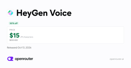 HeyGen Voice - API Pricing & Providers