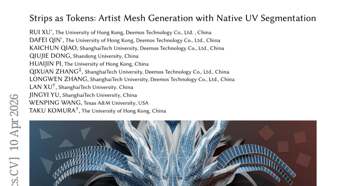 Strips as Tokens: Artist Mesh Generation with Native UV Segmentation