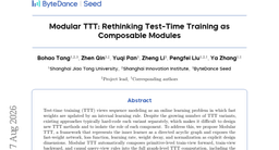 Modular TTT: Rethinking Test-Time Training as Composable Modules