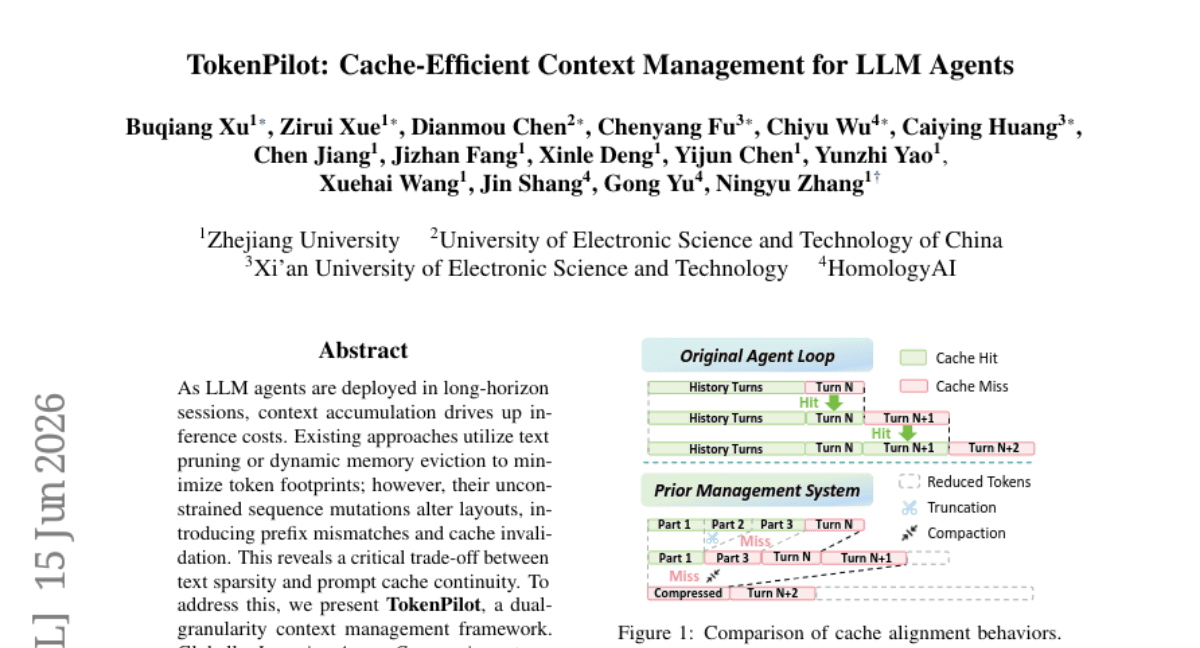 TokenPilot: Cache-Efficient Context Management for LLM Agents