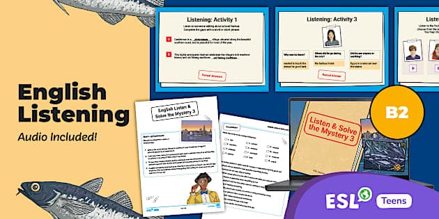 English Listen and Solve the Mystery 3 [Teens, B2] - Twinkl