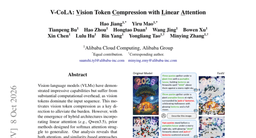 V-CoLA: Vision Token Compression with Linear Attention