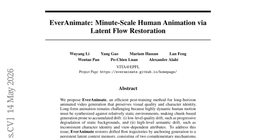 EverAnimate: Minute-Scale Human Animation via Latent Flow Restoration