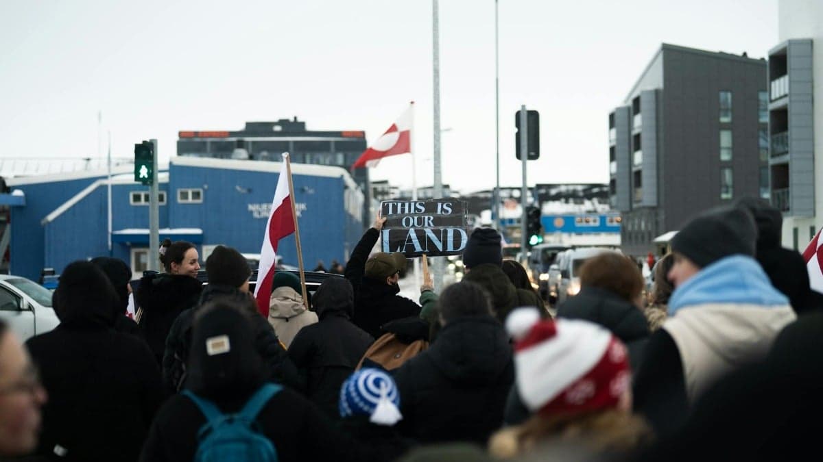 ‘Hello!’: Greenland fills the streets in protest against Trump. He responds the next morning with a Truth Social post overlooking their homes