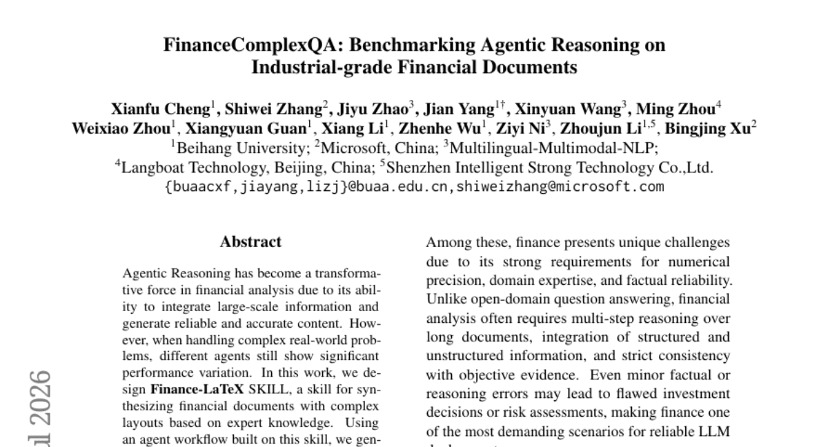 FinanceComplexQA: Benchmarking Agentic Reasoning on Industrial-grade Financial Documents