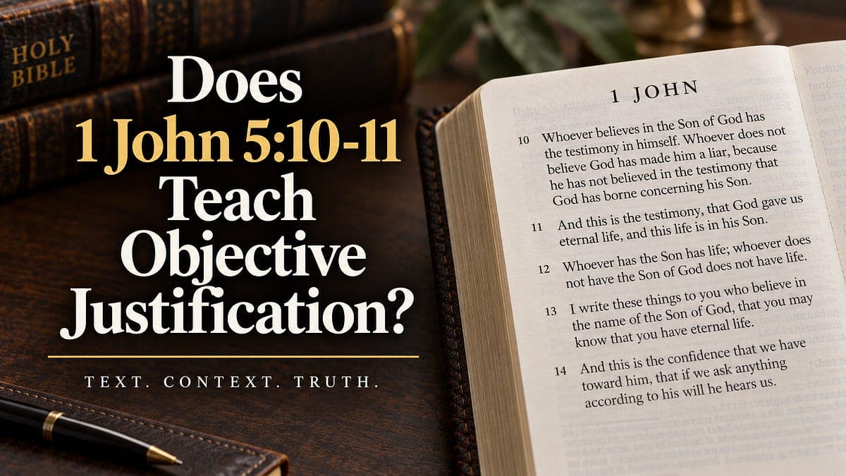 Does 1 John 5:10-11 Teach Objective Justification?