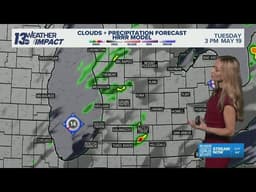 13 ON YOUR SIDE Forecast: Am Non-Severe Thunderstorms, Isolated Strong Afternoon Storms