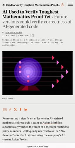 @rbhar90 reposted: 1/ We’re delighted to announce a milestone for AI-assisted mathematics:

With Ax...