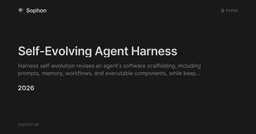 Self-Evolving Agent Harness