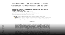 Can Multimodal Agents Construct 3D Open Worlds End-to- ...