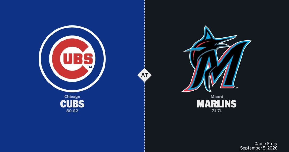 Chicago Cubs at Miami Marlins Game Story, Scores/Highlights