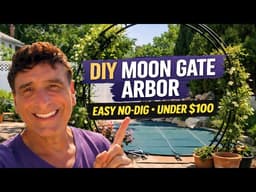 DIY Moon Gate Arbor | Easy No-Dig Garden Feature Under $100