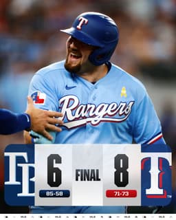 @MLB: Two Burger Bombs lead the @Rangers to a home win that keeps them in the thick of the AL Wild Card hu...