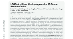 LEGO-Anything: Coding Agents for 3D Scene Reconstruction