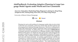 AdaPlanBench: Evaluating Adaptive Planning in Large Language Model Agents under World and User Constraints