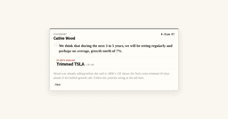 ARK trimmed Tesla 43 days before Wood's bullish growth call