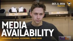 Chinakhov, Girard, Kuzmenko, Muse Media Availability | Pittsburgh Penguins