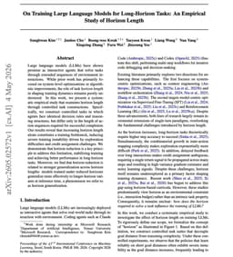 @omarsar0: Neat study on long-horizon agent generalization.