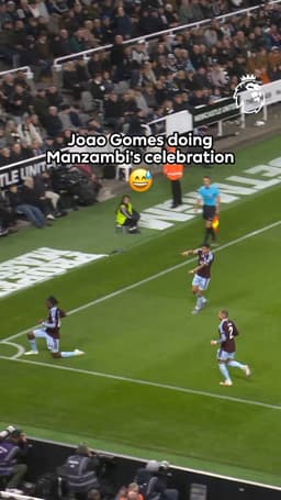 @premierleague: Joao Gomes assisted Johan Manzambi and copied his celebration!

@AstonVilla https://t.co/XJNuNppPa5